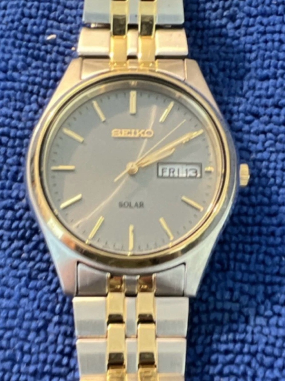 Seiko Two-Tone Gold and Silver Men’s Solar Watch